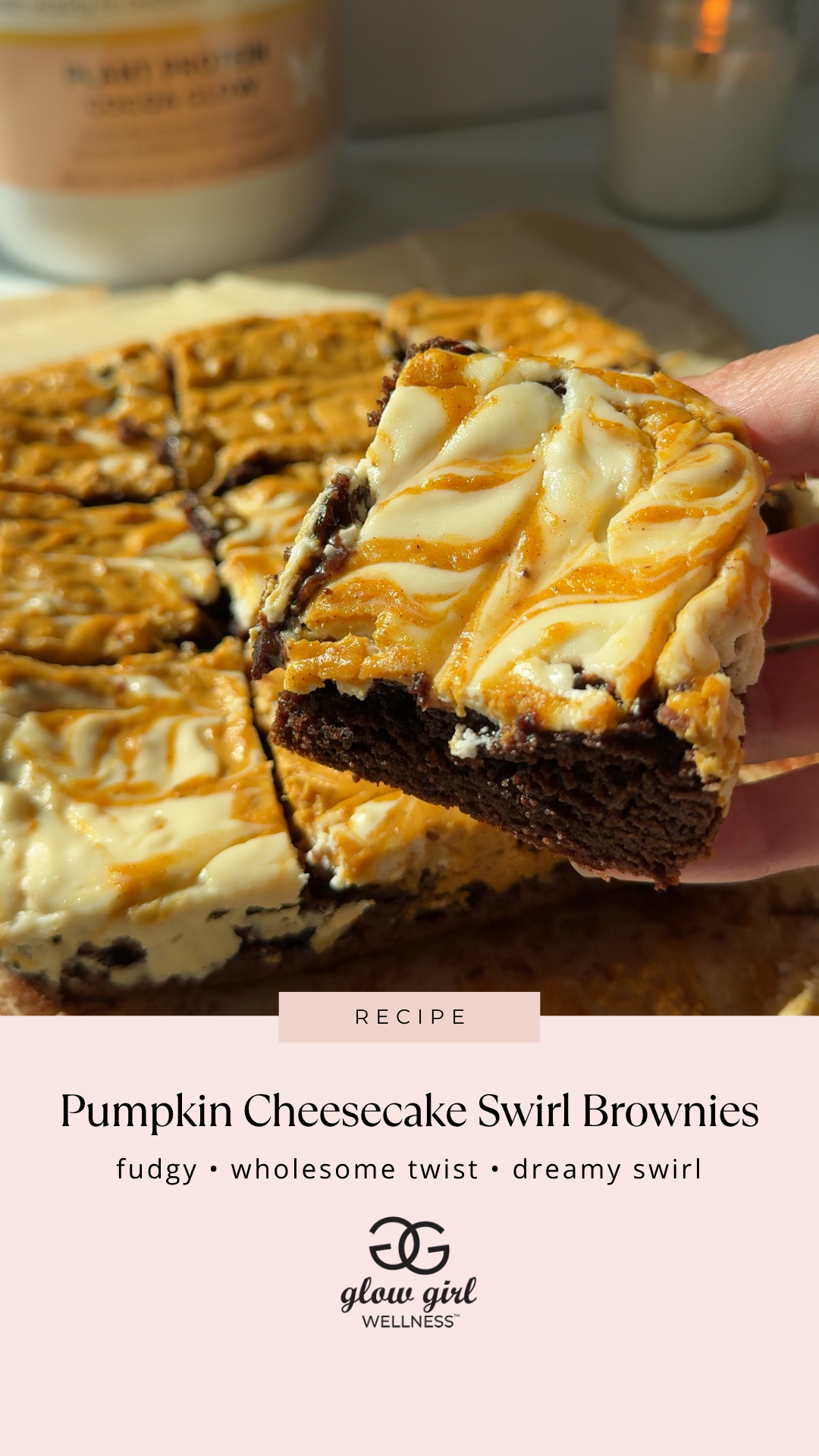 Pumpkin Cheesecake Swirl Brownies (Fudgy, Creamy, and Wholesome)