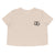 Glow Girl Logo Embroidered Beige Cropped Tee
