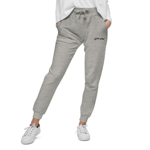 Glow Girl Logo Embroidered Grey Sweatpants