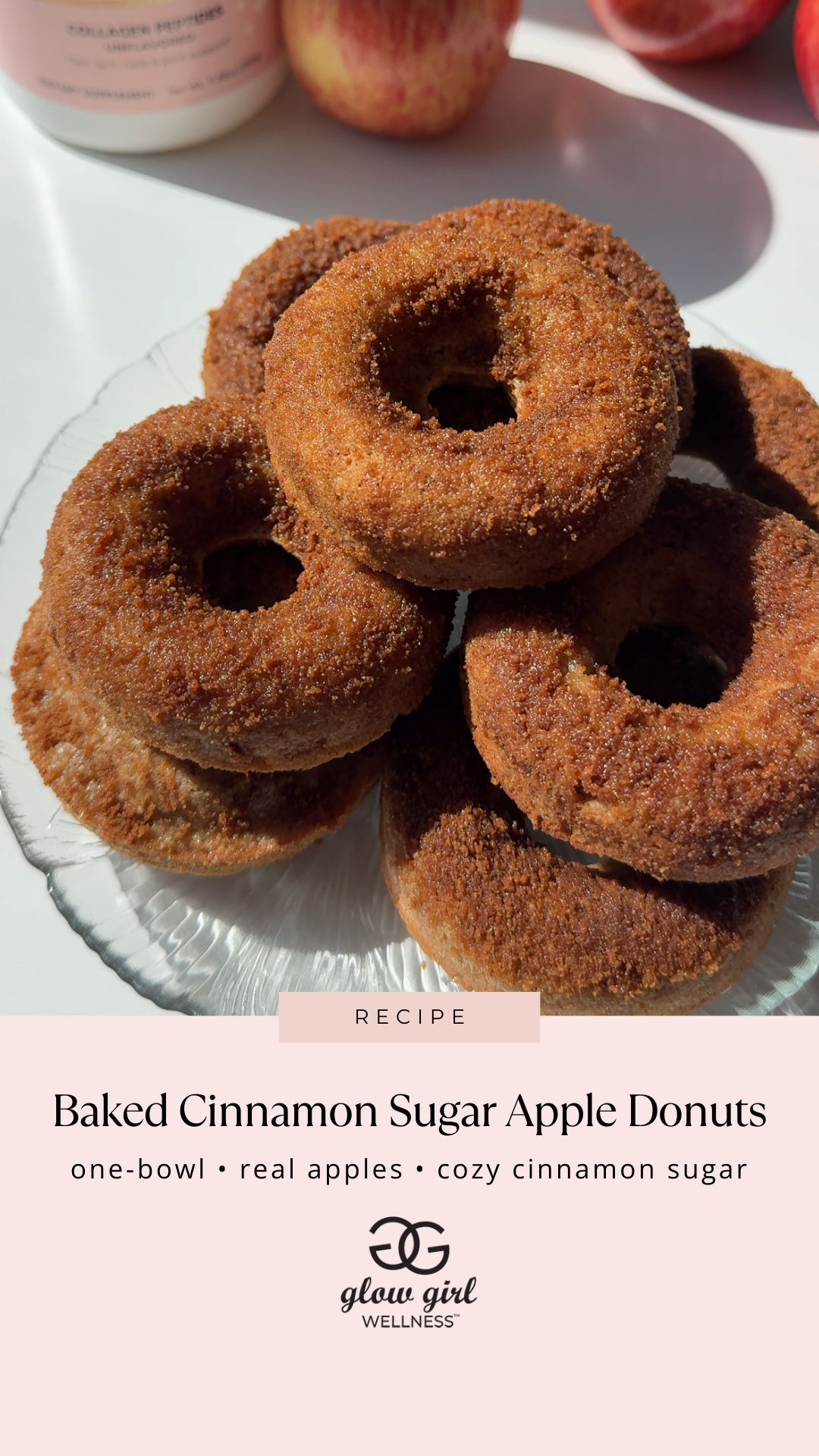 Baked Cinnamon Sugar Apple Donuts (One-Bowl, Gluten-Free)