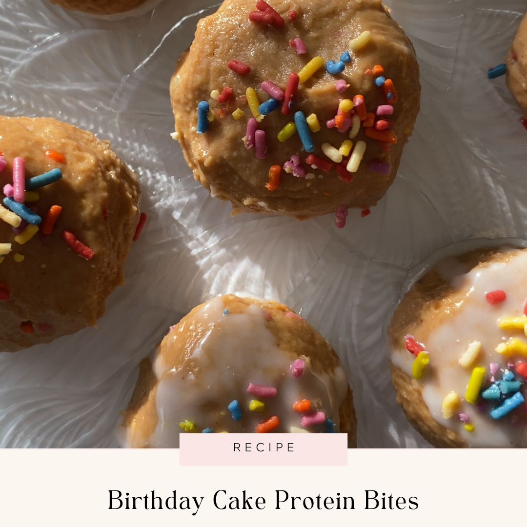 Birthday Cake Protein Bites