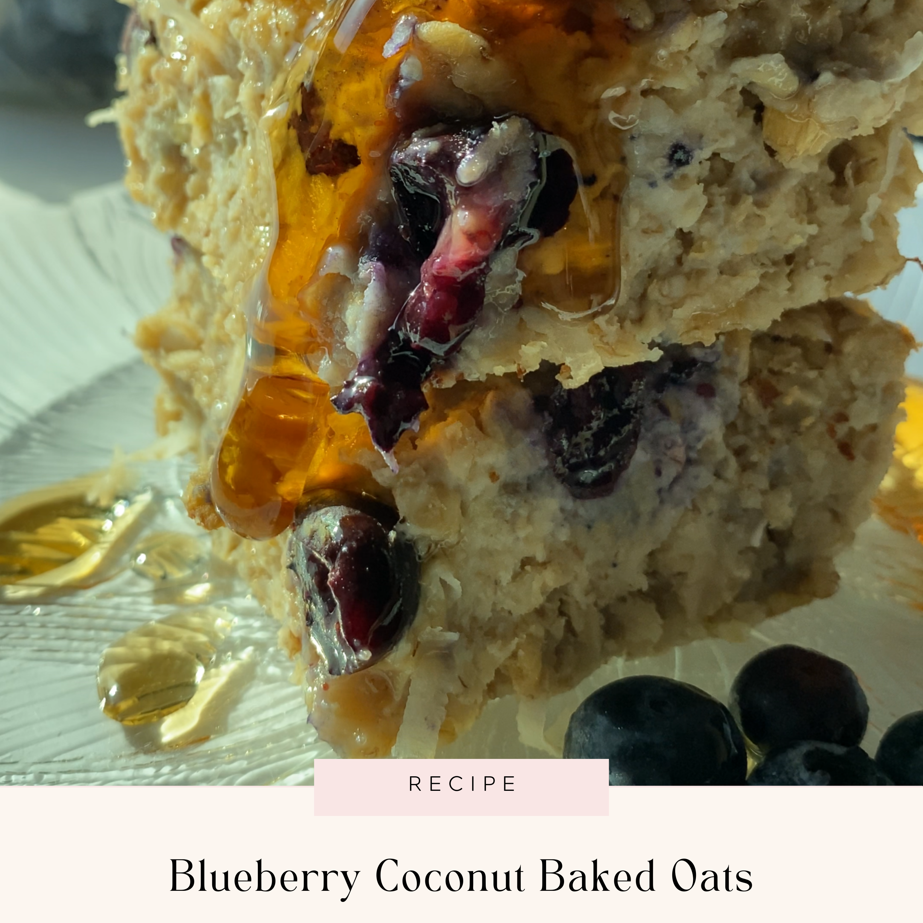 Blueberry Coconut Baked Oats