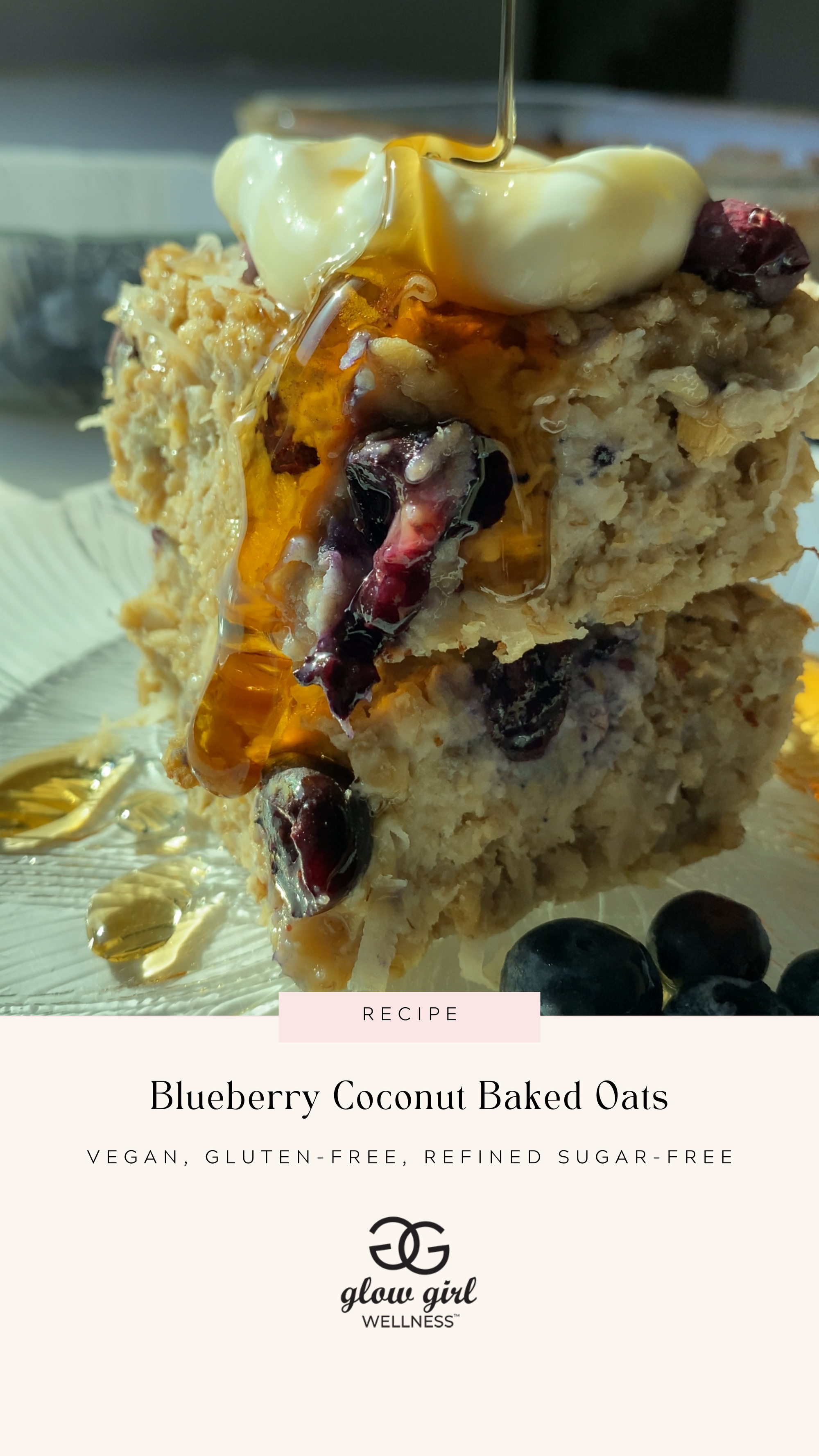 Blueberry Coconut Baked Oats