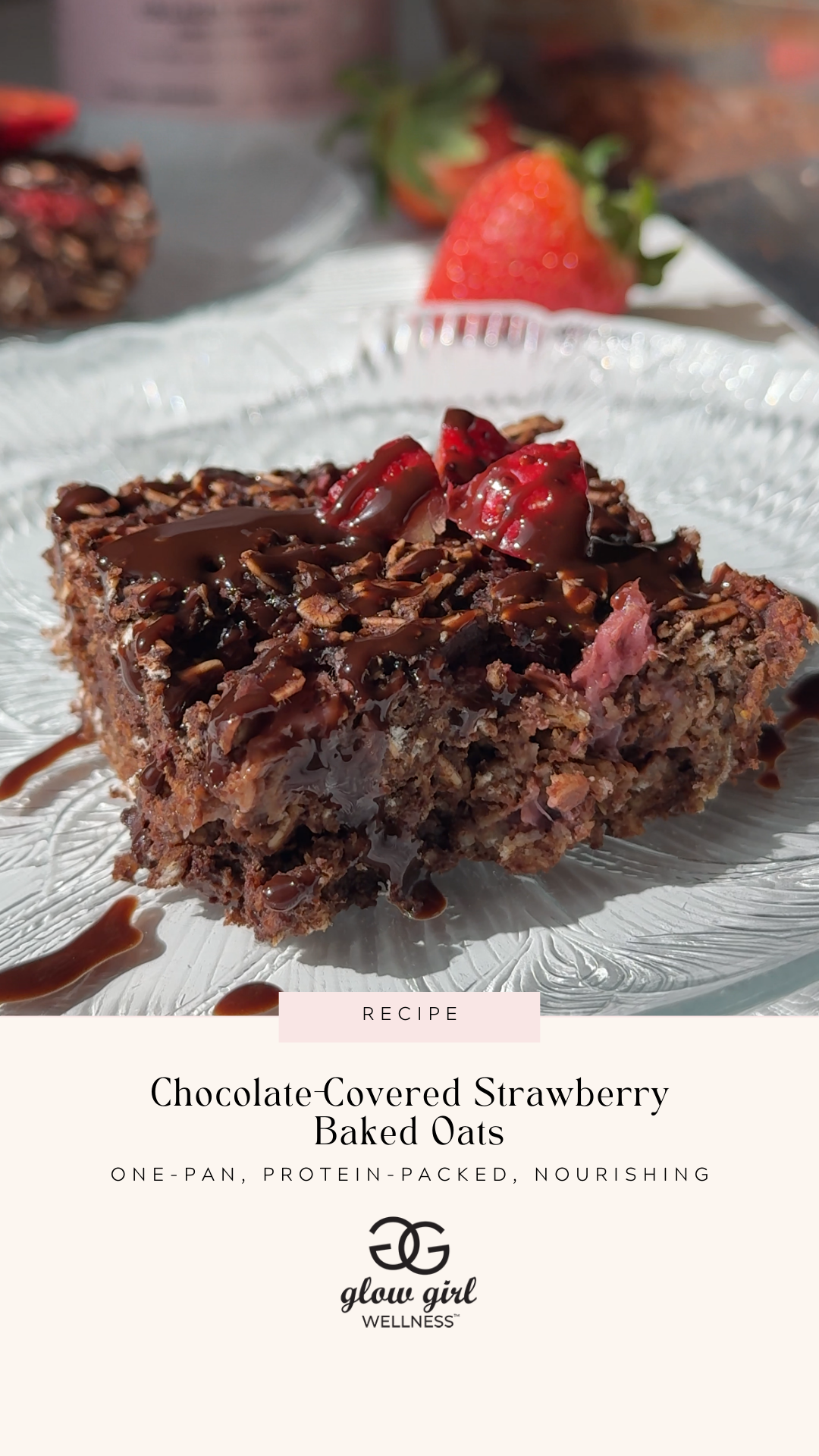 Chocolate-Covered Strawberry Baked Oats