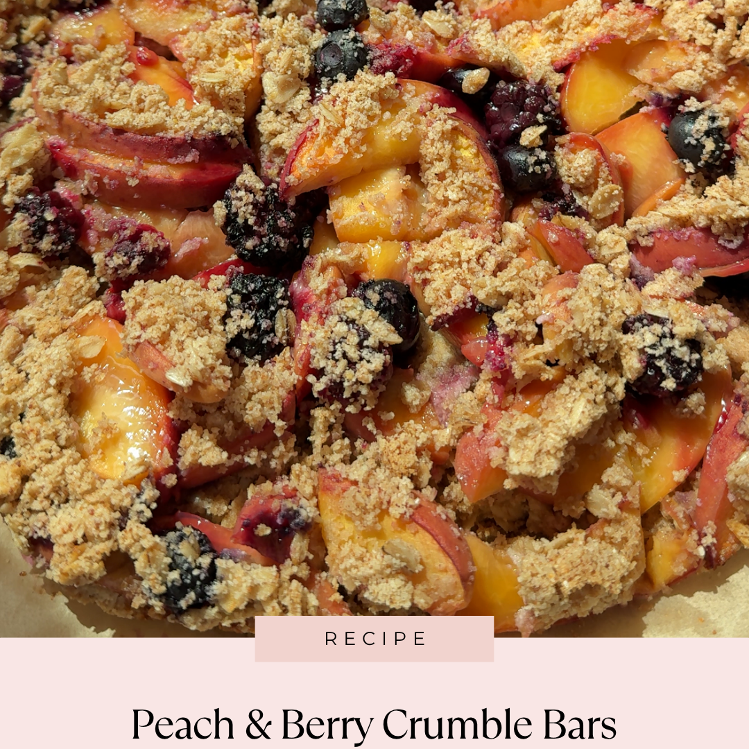 Peach & Berry Crumble Bars (Gluten-Free + Naturally Sweetened)