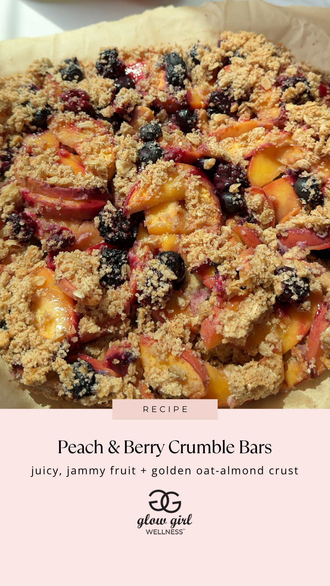 Peach & Berry Crumble Bars (Gluten-Free + Naturally Sweetened)