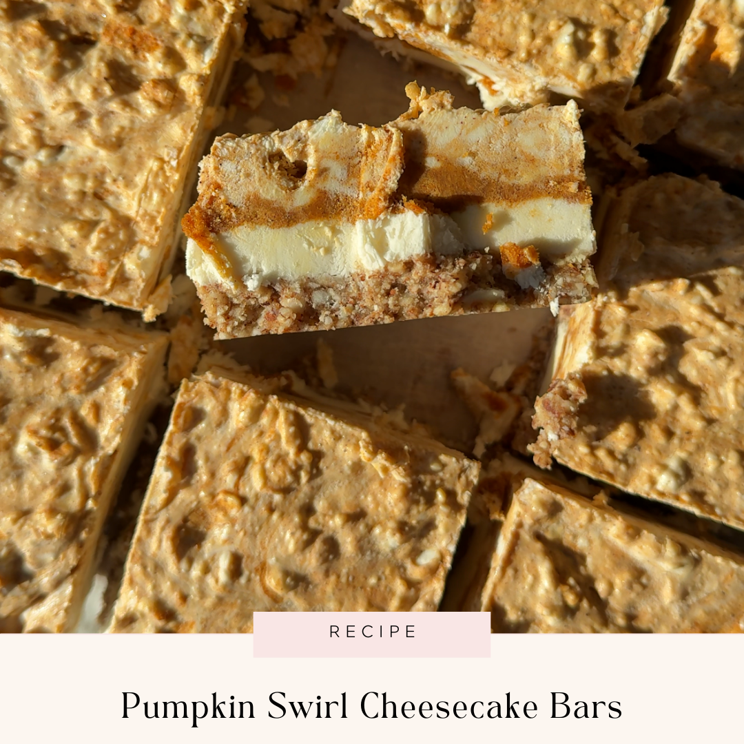 No-Bake Pumpkin Swirl Cheesecake Bars