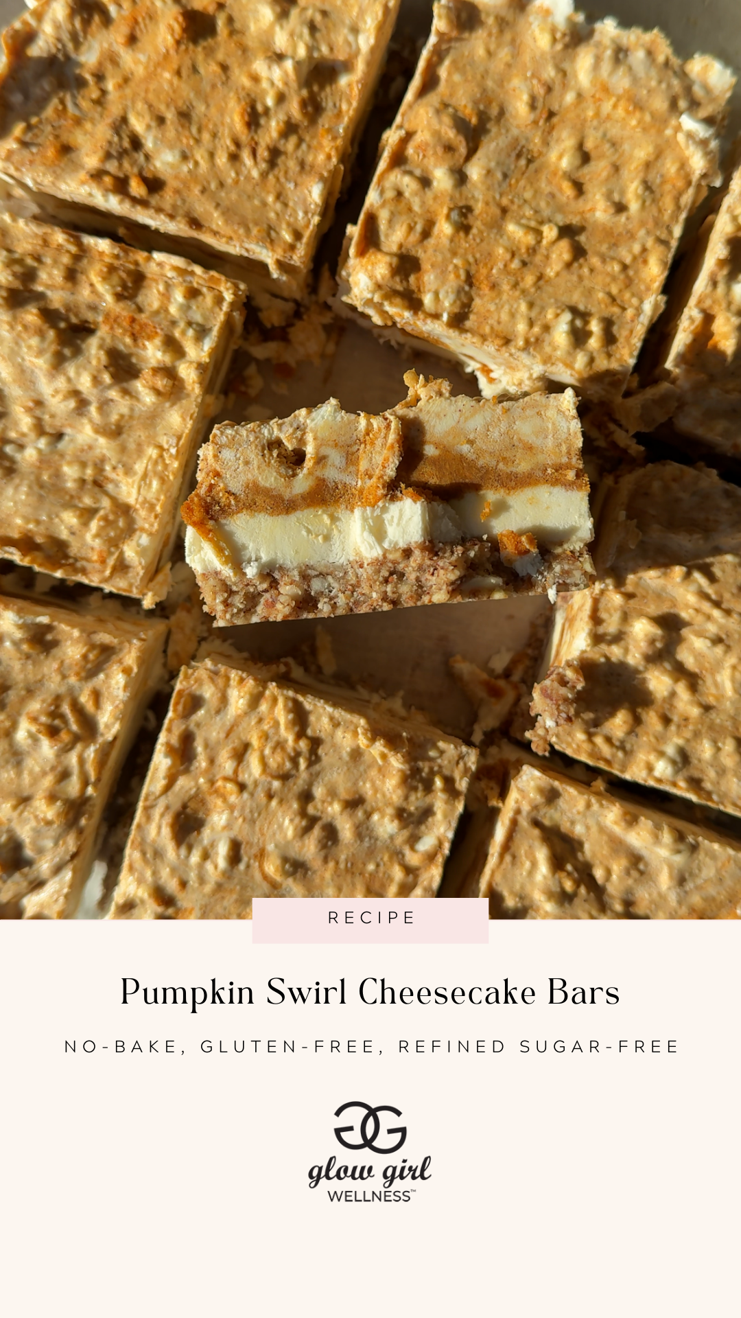 No-Bake Pumpkin Swirl Cheesecake Bars