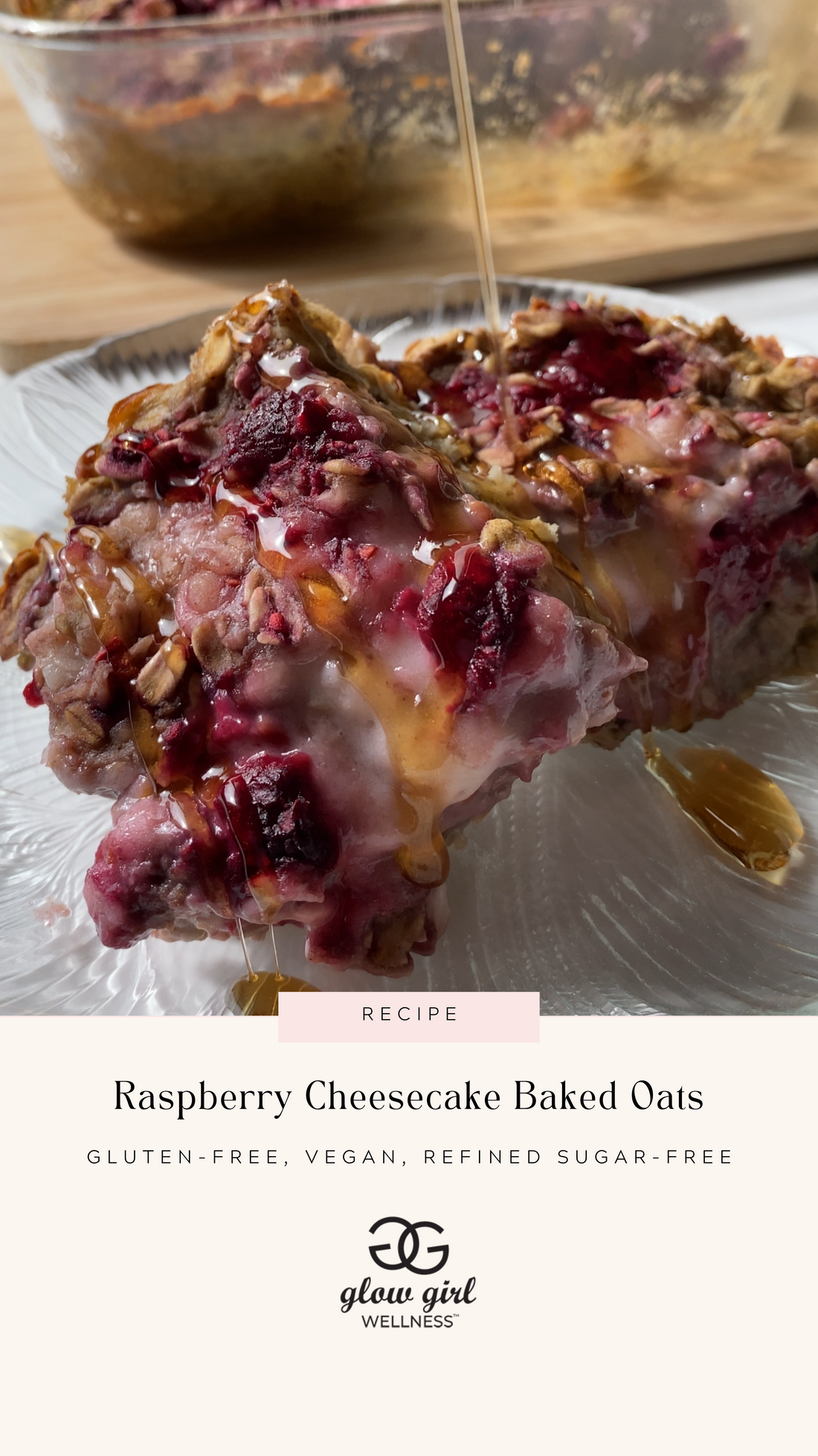 One Pan Raspberry Cheesecake Baked Oats