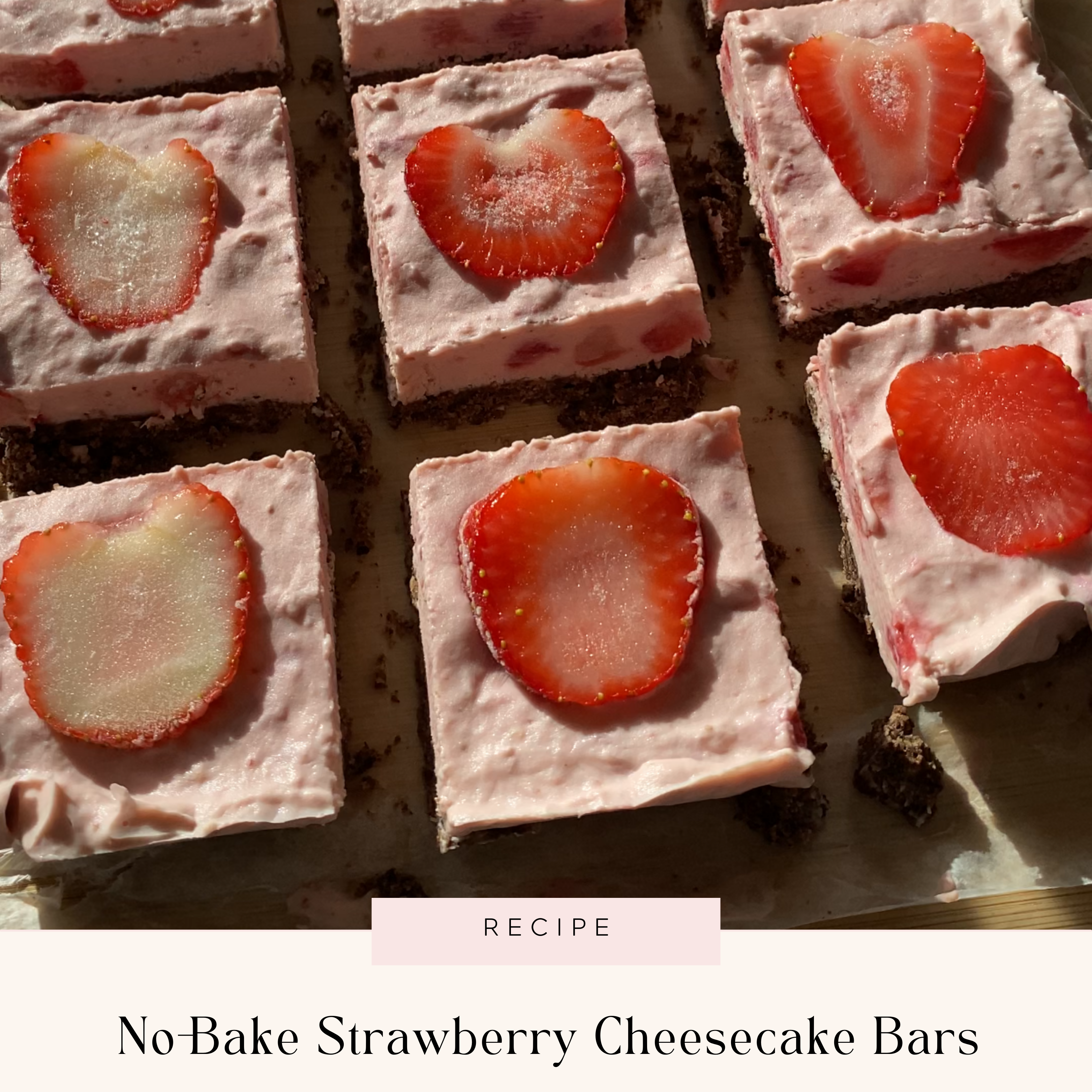 No-Bake Strawberry Cheesecake Bars