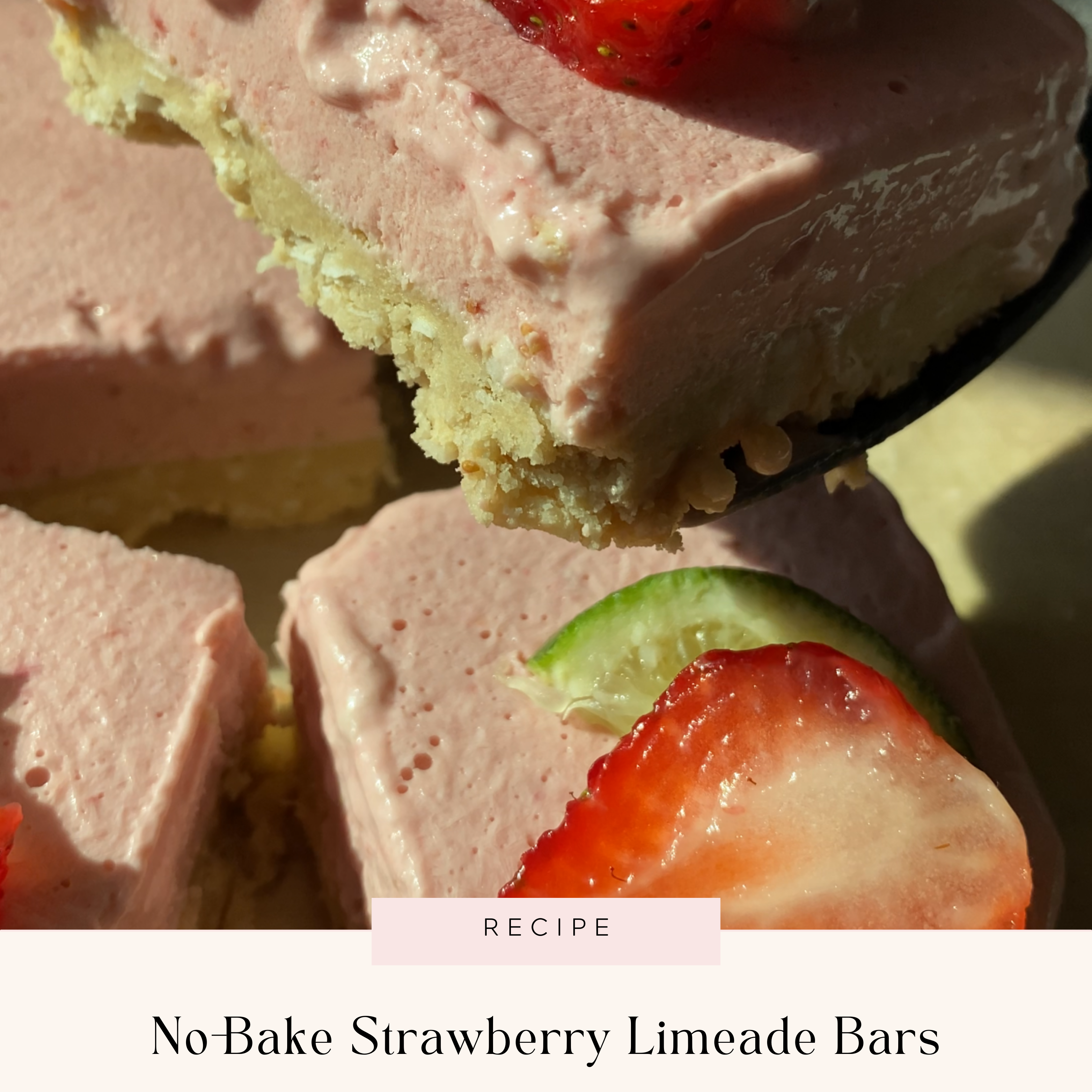 No-Bake Strawberry Limeade Bars