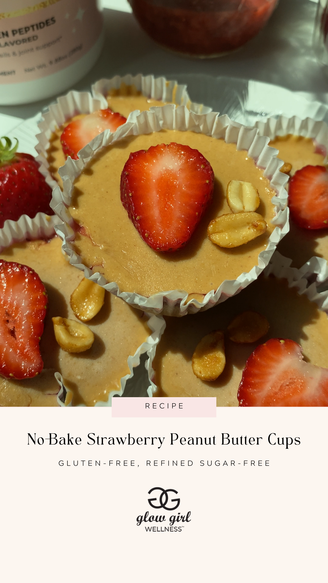 No-Bake Strawberry Peanut Butter Cups