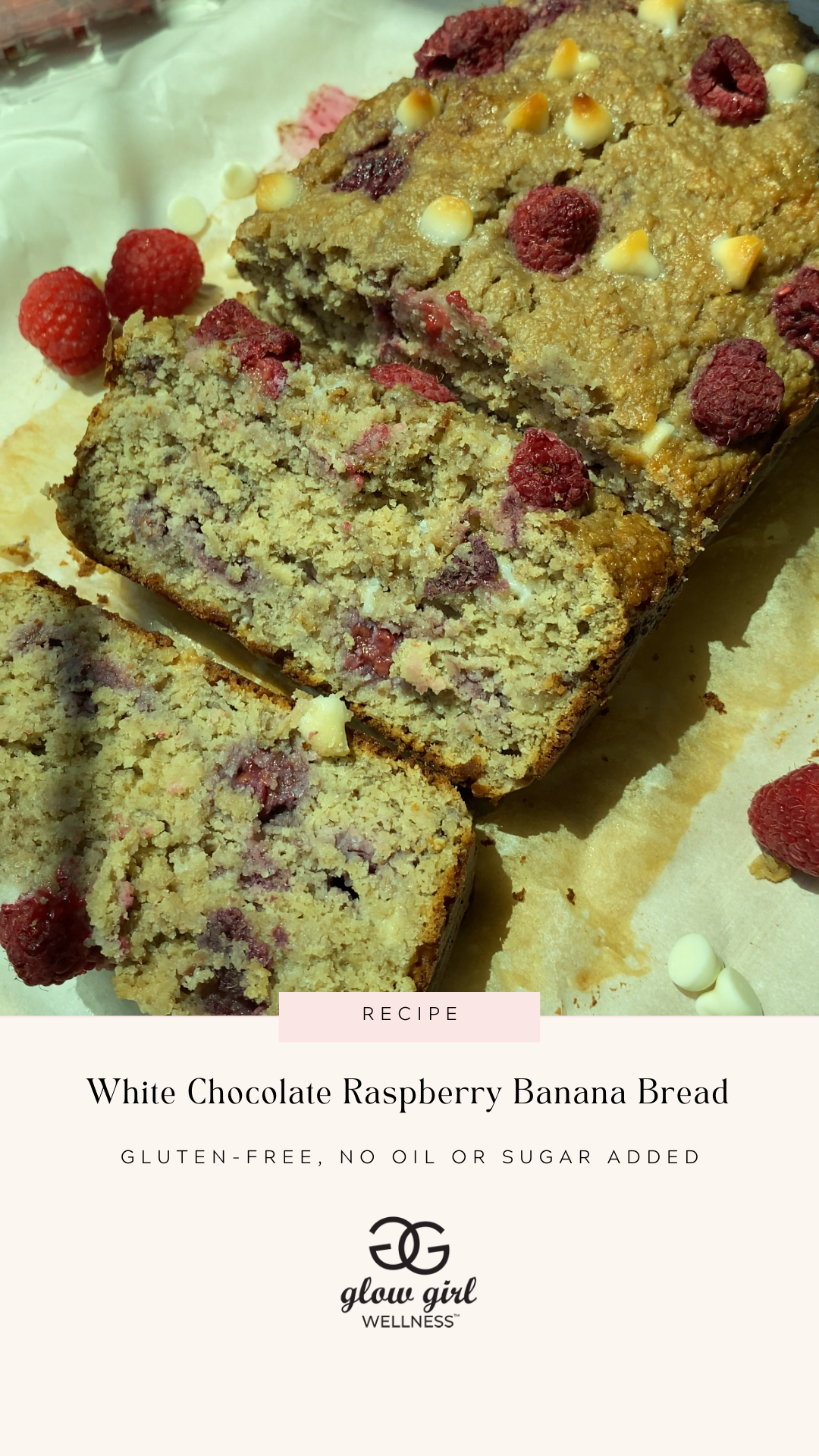White Chocolate Raspberry Banana Bread