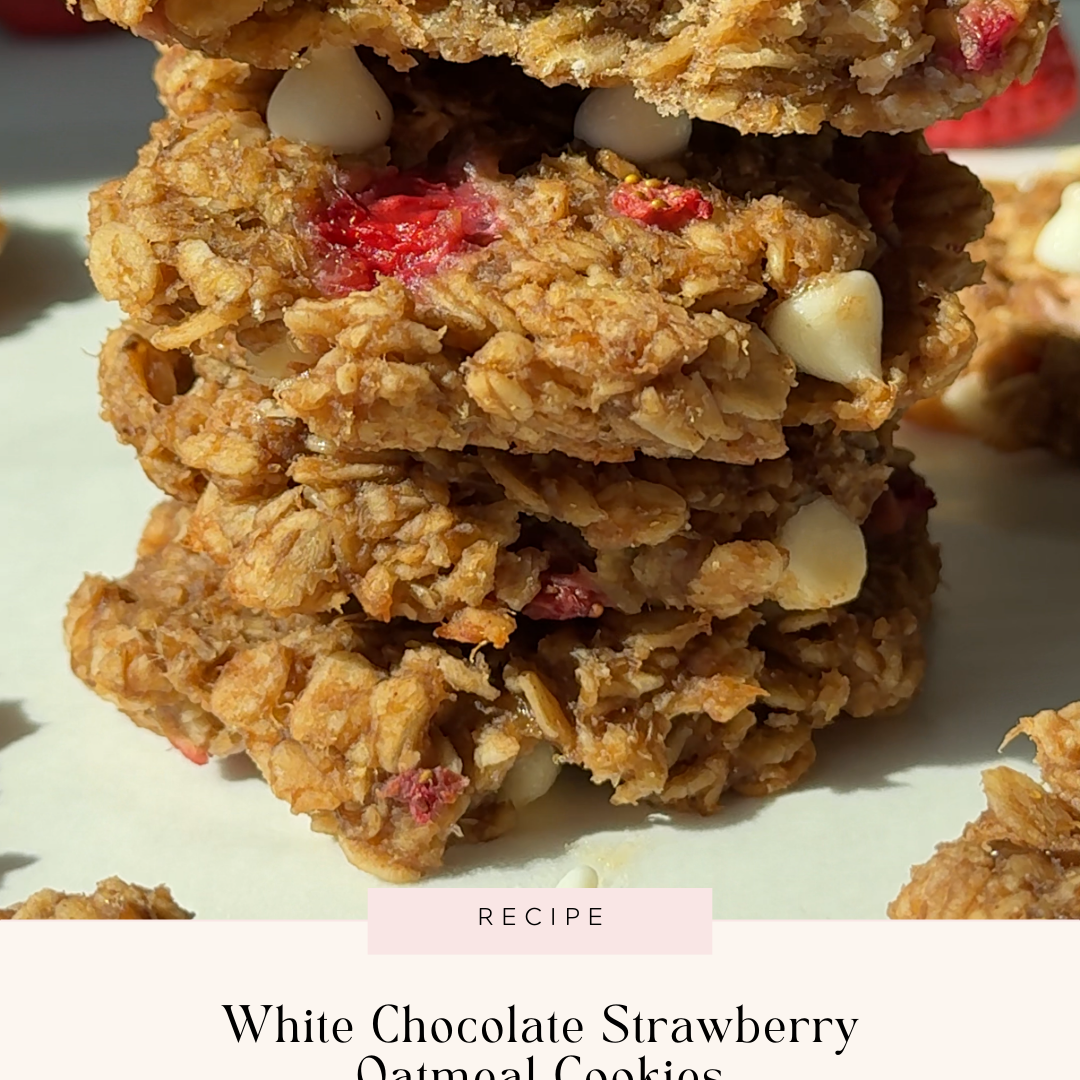 White Chocolate Strawberry Oatmeal Cookies