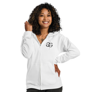 Glow Girl Logo Embroidered Zip Hoodie