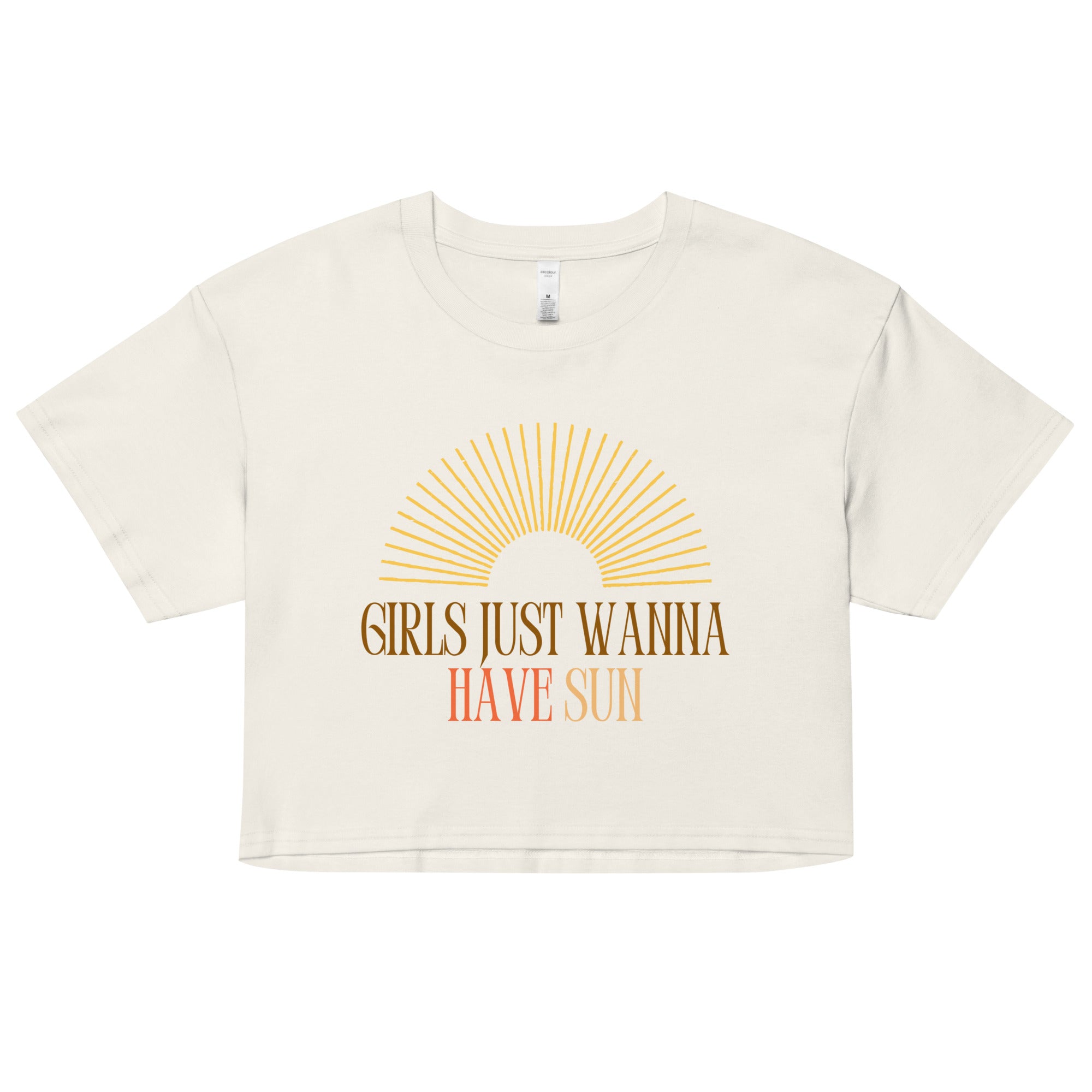 Girls Just Wanna Have Sun Cropped Tee