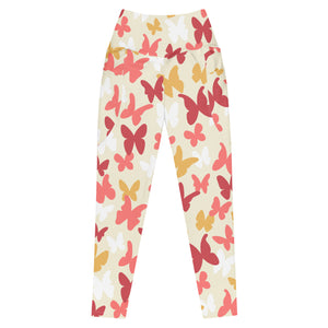 Butterfly Leggings With Pockets