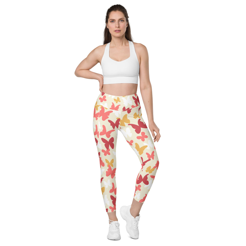 Butterfly Leggings With Pockets - Glow Girl Wellness