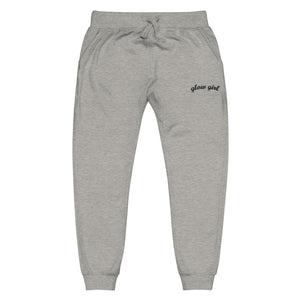 Glow Girl Logo Embroidered Grey Sweatpants