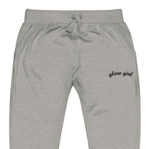 Glow Girl Logo Embroidered Grey Sweatpants