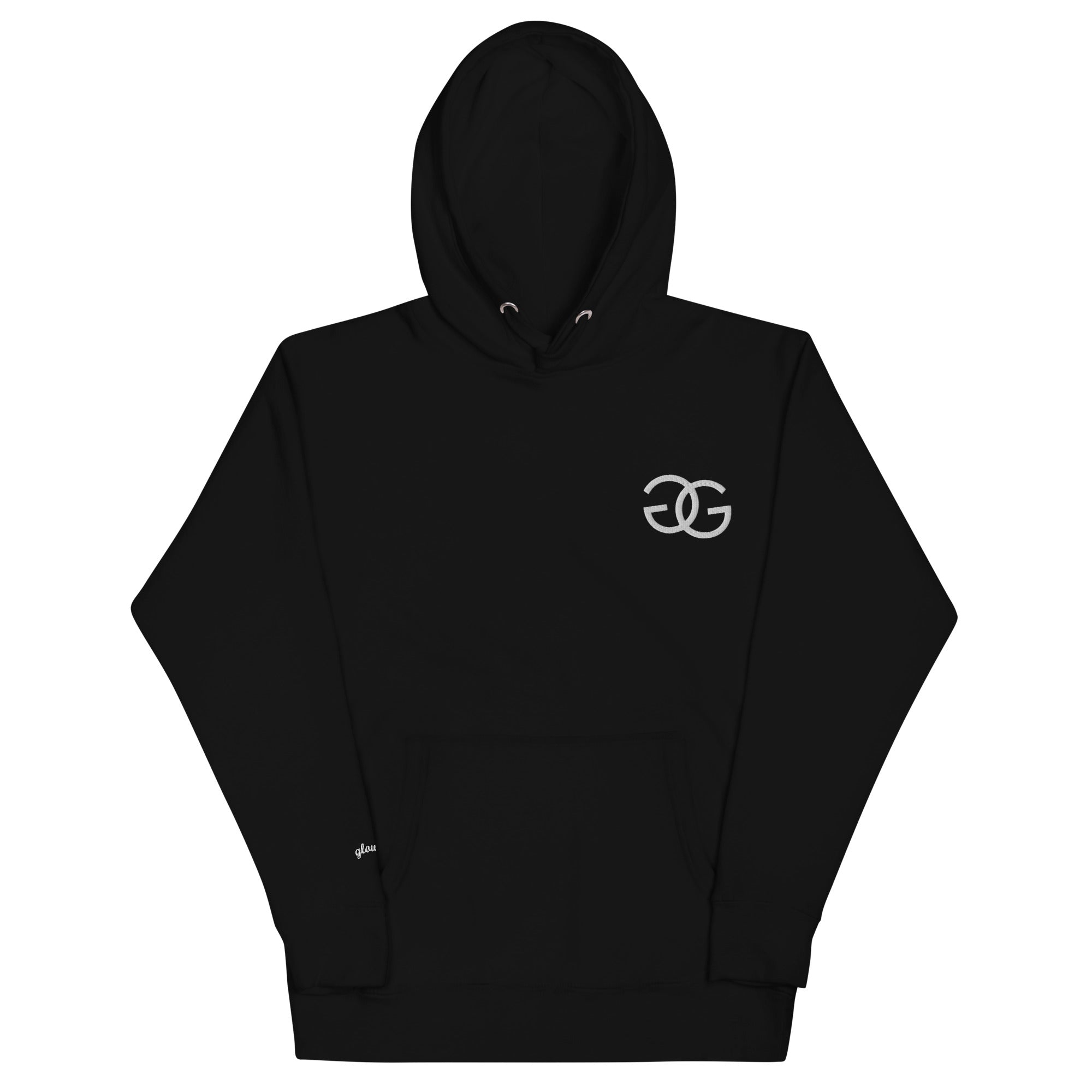 Glow Girl Logo Embroidered Black Hoodie
