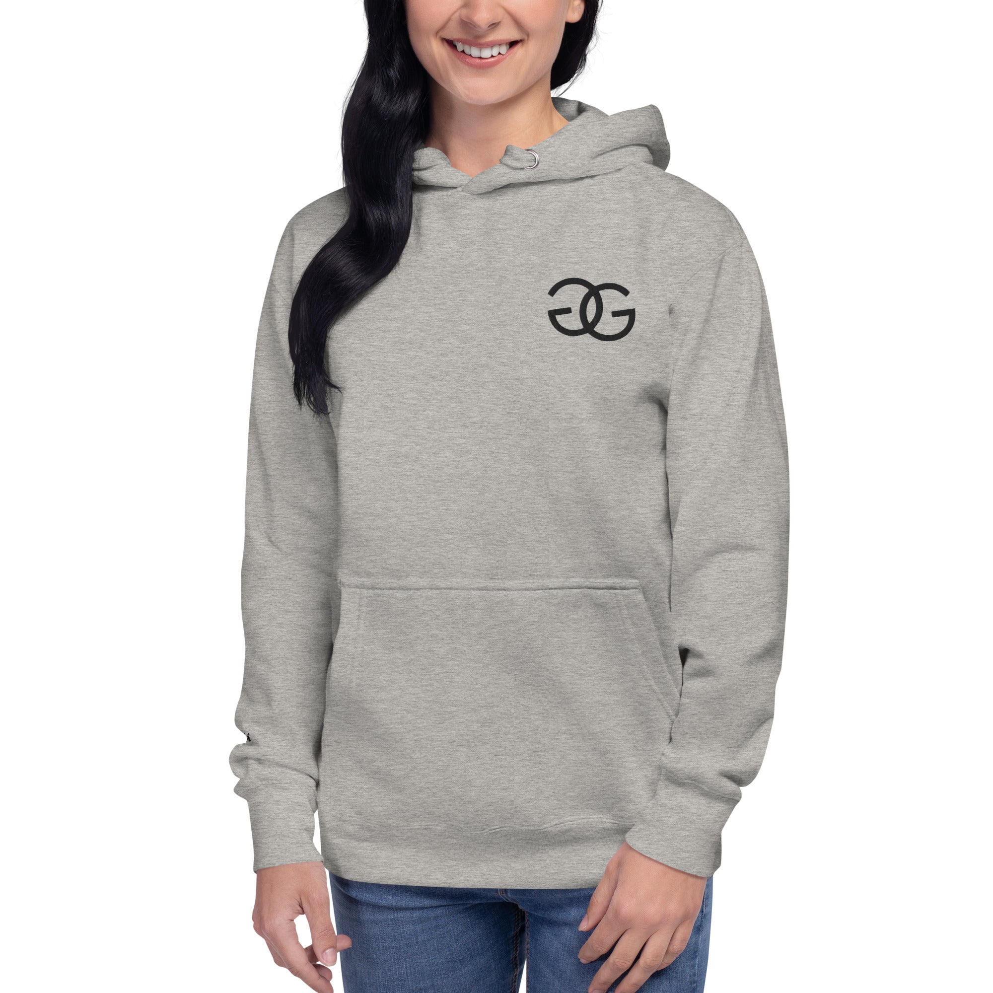 Glow Girl Logo Embroidered Grey Hoodie